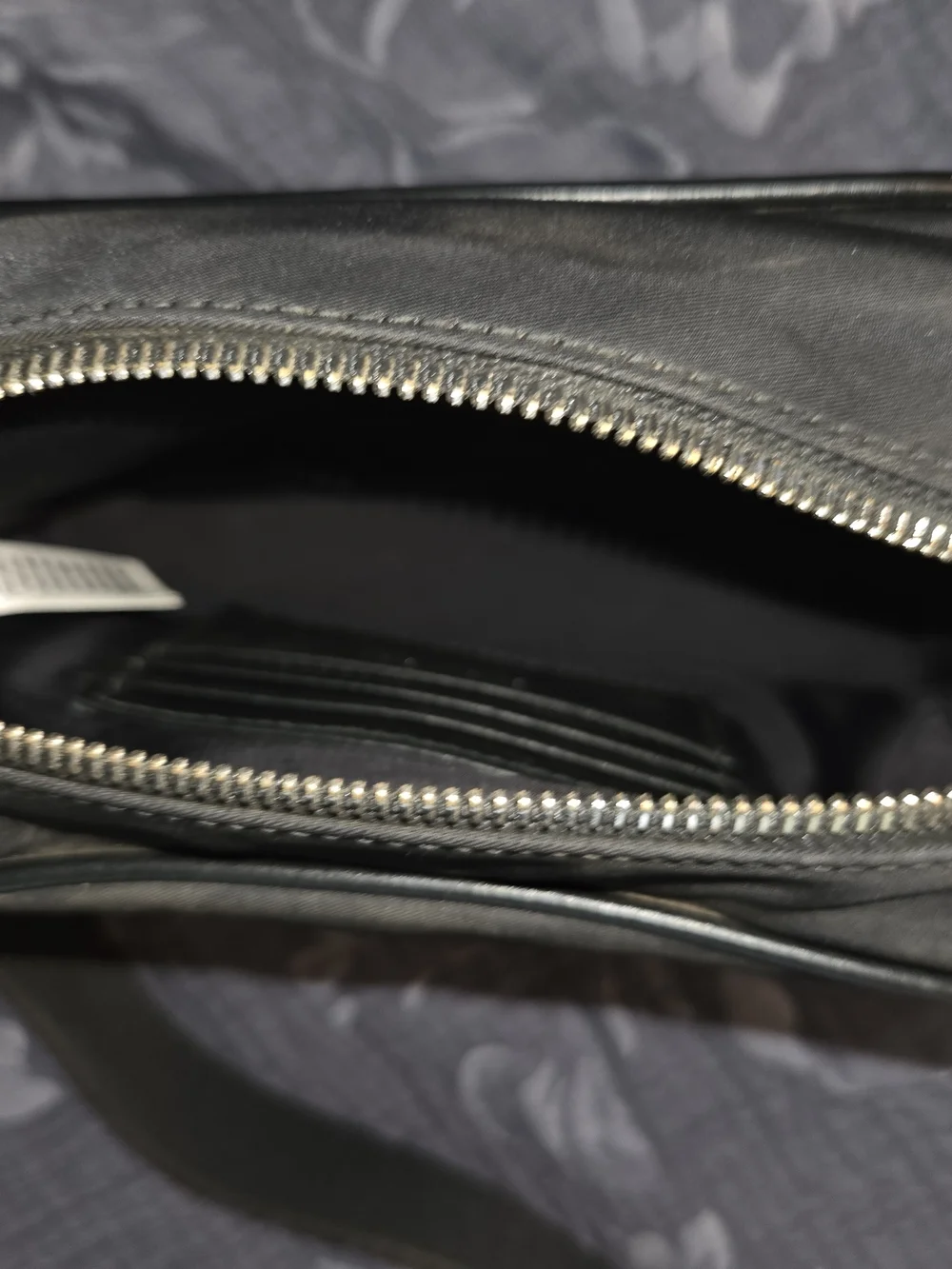 Burberry Black Messenger Crossbody with White Logo Patch